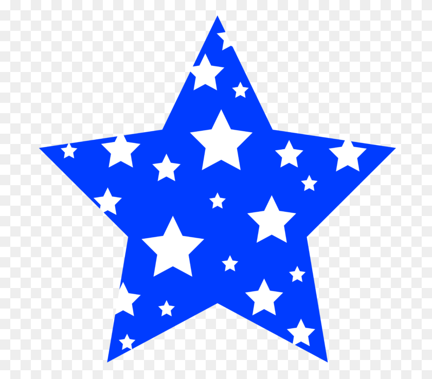 700x677 July New Year Star Blue Clip Art - Fourth Of July Images Clipart Free