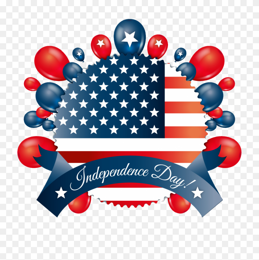 1021x1024 July Png Vector Transparent Images - Fourth Of July Banner Clipart