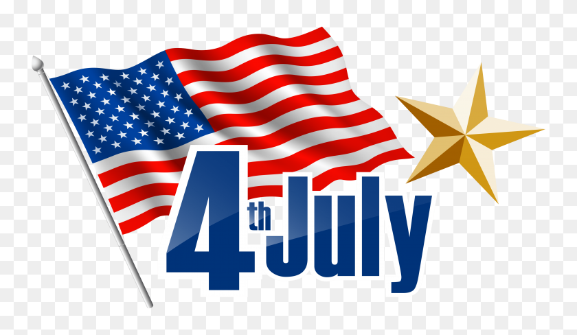 4171x2289 July Transparent Png Clip Art Image - Fourth Of July Images Clipart