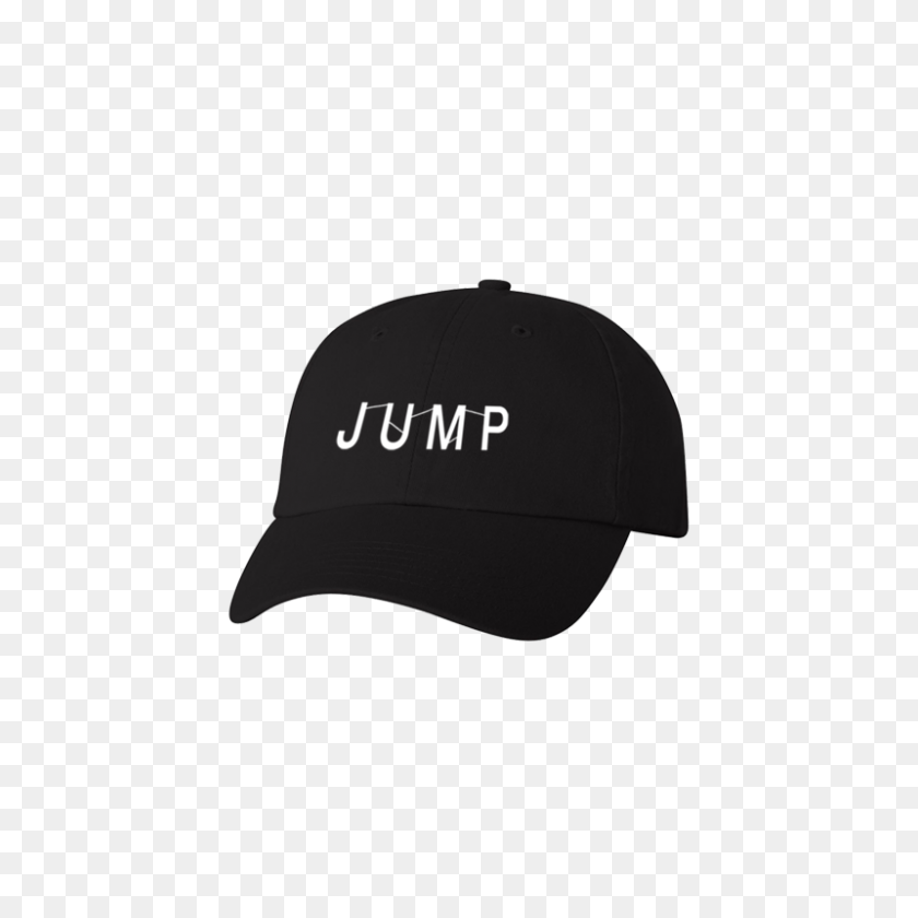 800x800 Jump Logo Embroidered Black Dad Hat Julia Michaels - Dad Hat PNG