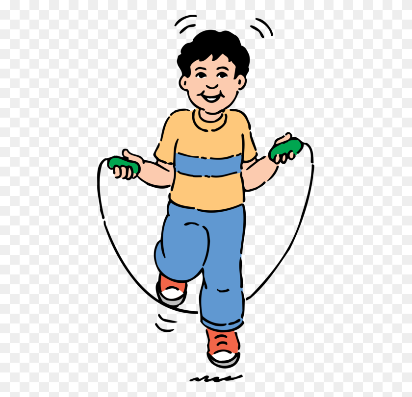 443x750 Jump Ropes Jumping Jogging Child Download - Physical Activity Clipart