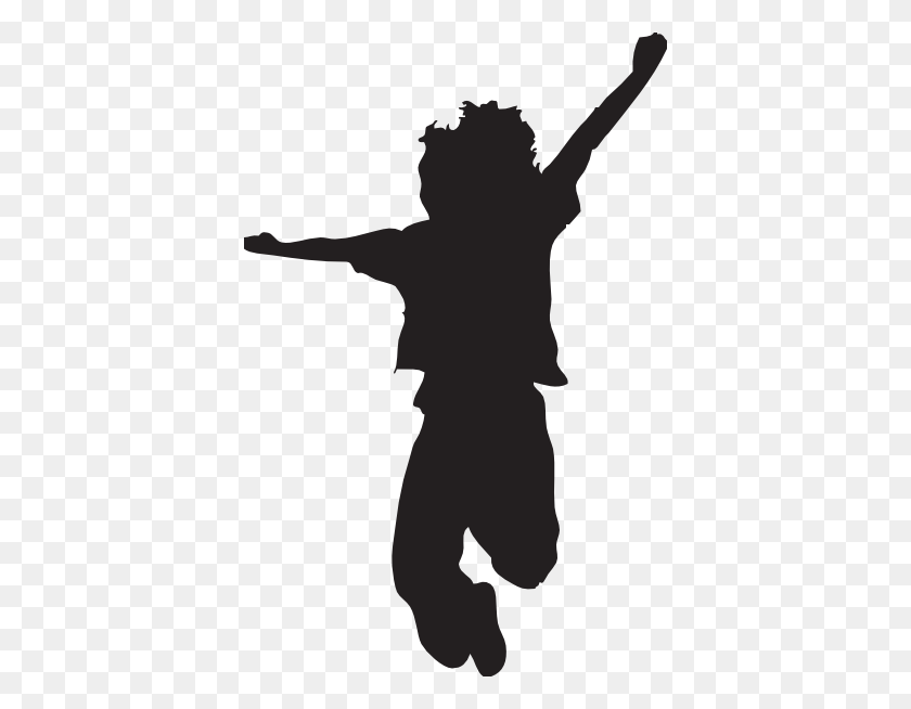 390x594 Jumping Child Silhouette Clip Art - Child Silhouette PNG