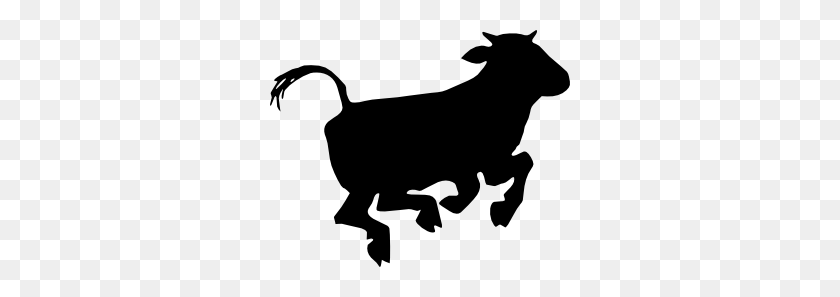 300x237 Jumping Cow Clip Art - Cow Silhouette Clip Art