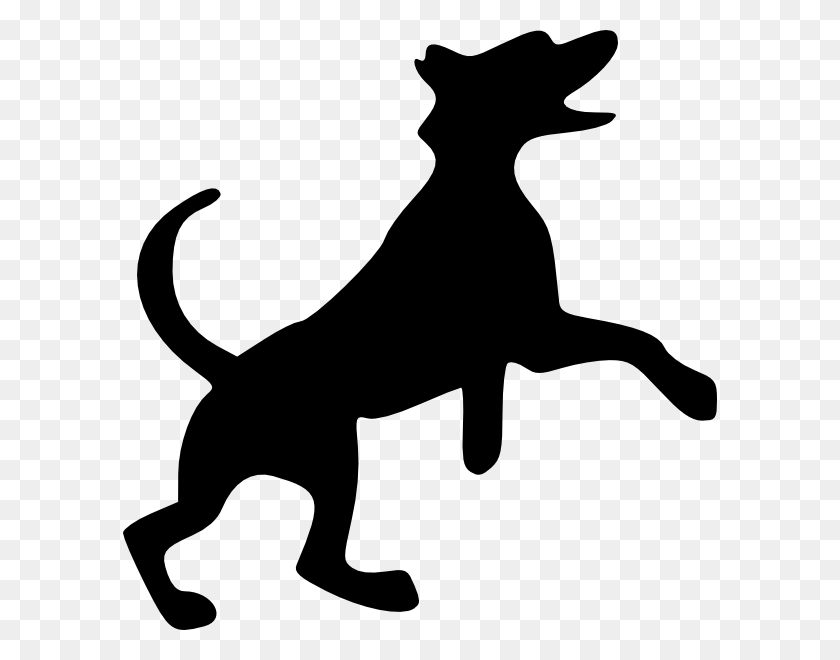 594x600 Прыгающая Собака Картинки Бесплатный Вектор - Животное Клипарт Черно-Белый