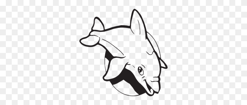 300x297 Jumping Dolphin Outline - Fish Jumping Out Of Water Clipart