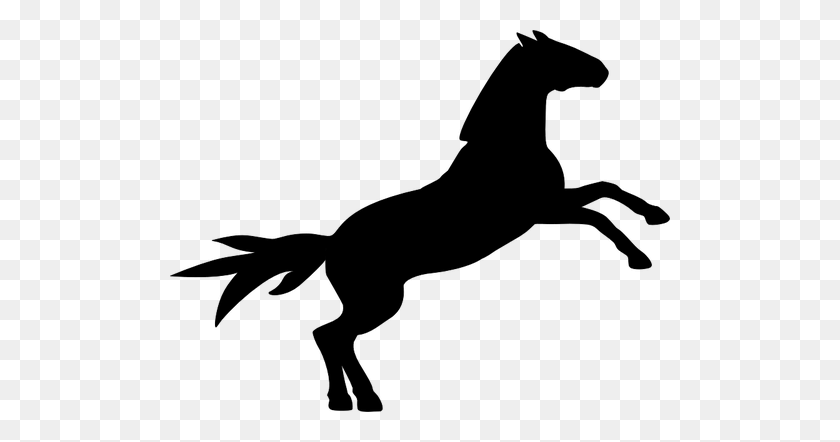 500x382 Jumping Horse Clip Art Silhouette - Baby Horse Clipart