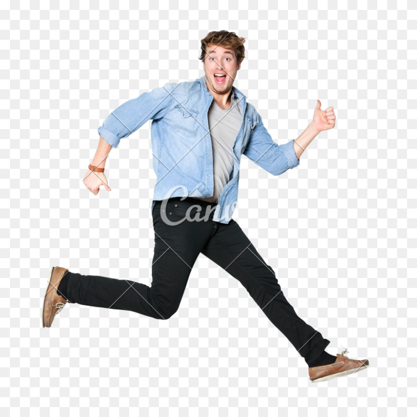 800x800 Jumping Man Happy Excited - Happy Man PNG