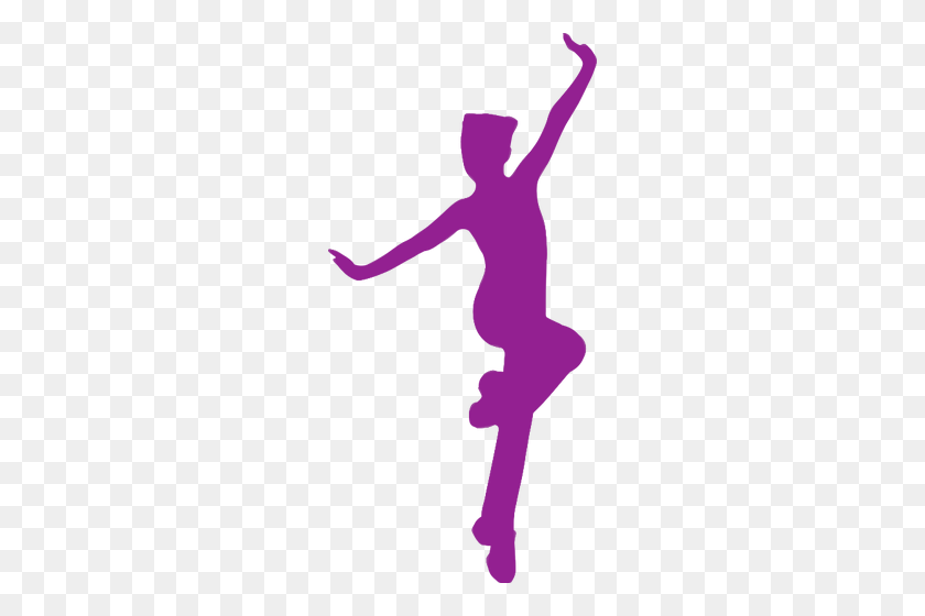 244x500 Пурпурная Девушка В Прыжке - Прыжки От Радости Клипарт