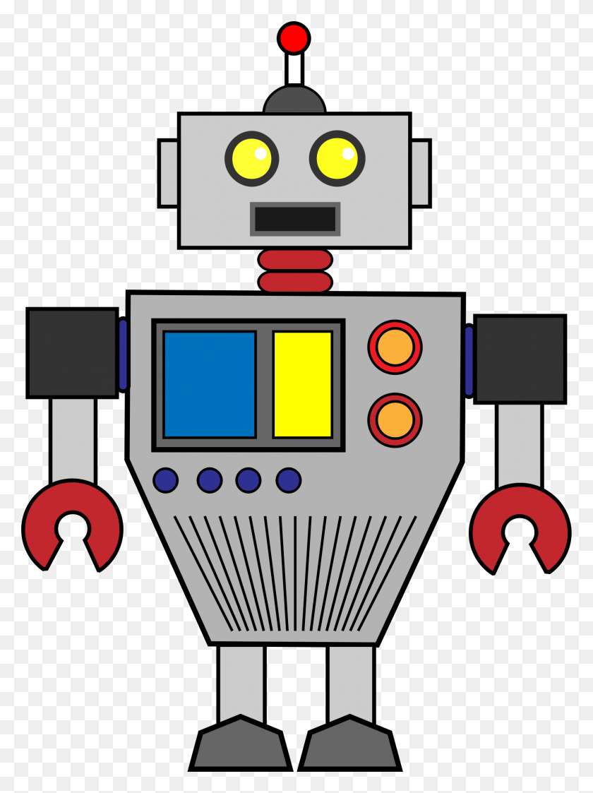 1692x2307 Прыгающий Робот-Клипарт С Кошкой. Бесплатное Фото - Робот-Клипарт, Черно-Белый.