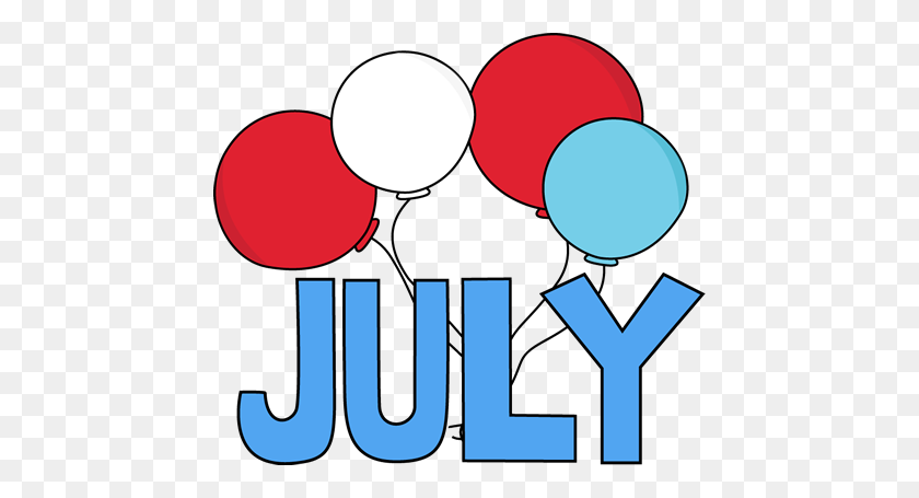 450x395 June - 4th Of July Banner Clipart