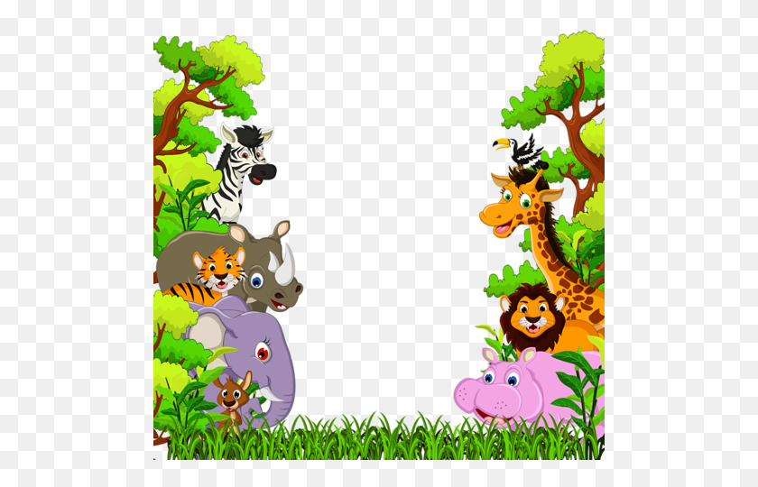 500x480 Jungle Party Jungle Party, Craft And Album - Rainforest Background Clipart