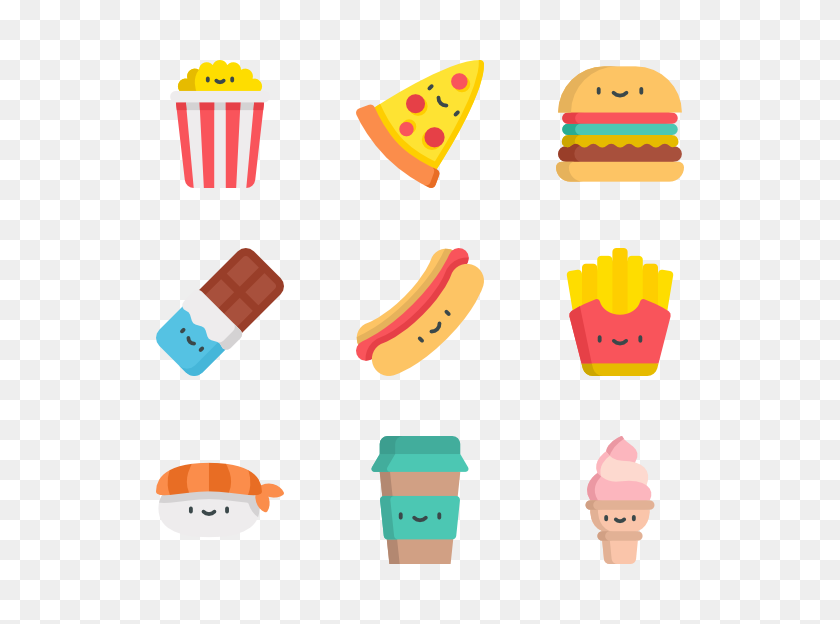 600x564 Junk Food Icon Packs - Fast Food PNG