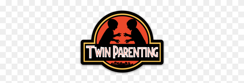 298x227 Jurassic Park Style Twin Parenting Magnet Twin T Shirt Company - Jurassic Park Logotipo Png