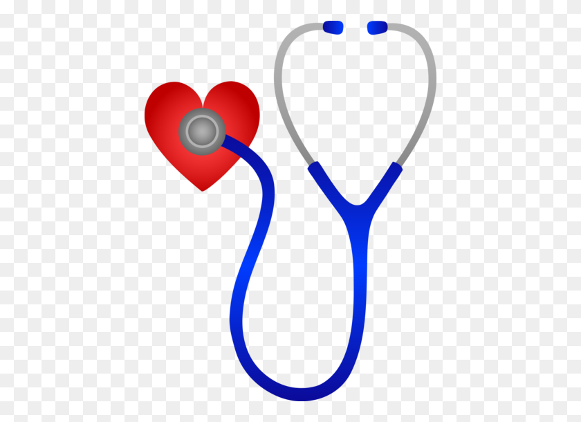 422x550 Просто Сердца Стетоскоп Прислушиваясь К Сердцебиению - Медсестра Клипарт Png