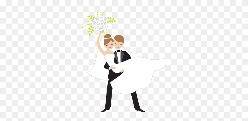 286x351 Just Married Clipart Bride, Wedding - Married Couple Clipart