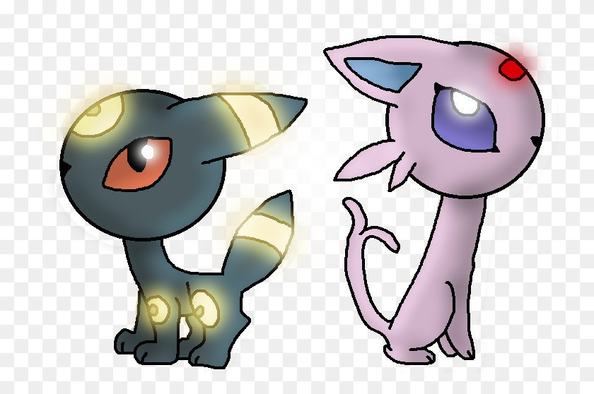 740x498 Just Some Art Umbreon And Espeon - Umbreon PNG