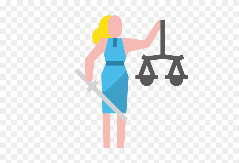512x512 Justice, Ladyjustice, Law, Scales, Sword Icon - Lady Justice PNG