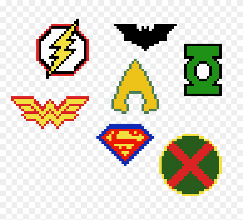 900x810 Justice League Logos Pixel Art Maker - Justice League Logo PNG