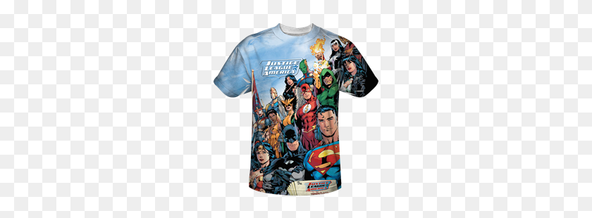 250x250 Justice League Of America T Shirts, Dc Comic T Shirts, Dc Comic - Justice League PNG