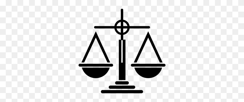 300x291 Justice Scale Clip Art - Scale Clipart Black And White