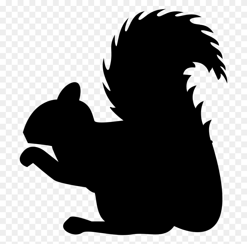 706x768 K O P E L Clipart Squirrel - Squirrel Clipart Black And White