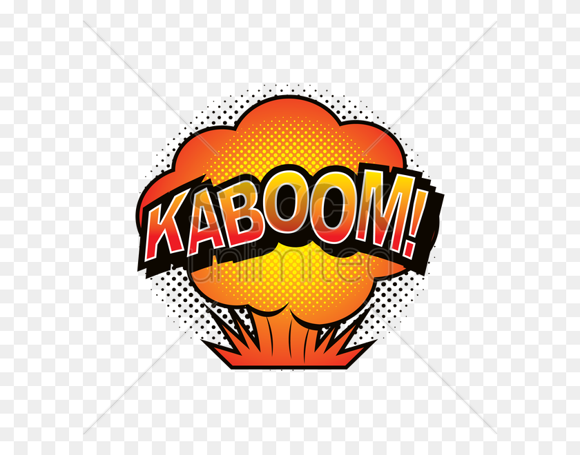 600x600 Kaboom Comic Speech Bubble Vector Image - Kaboom Clipart