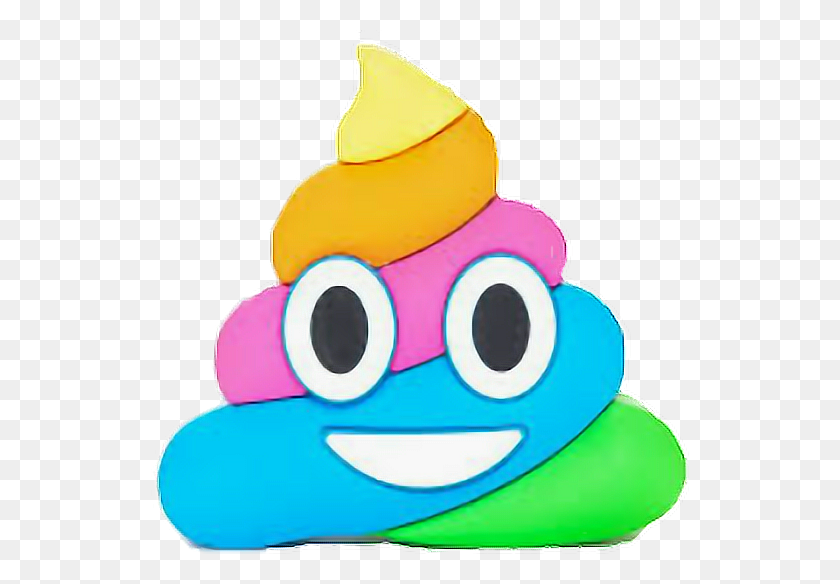 538x524 Каке Радуга Регенбоген Emojisticker Emojis Poop Freet - Торт Emoji Png