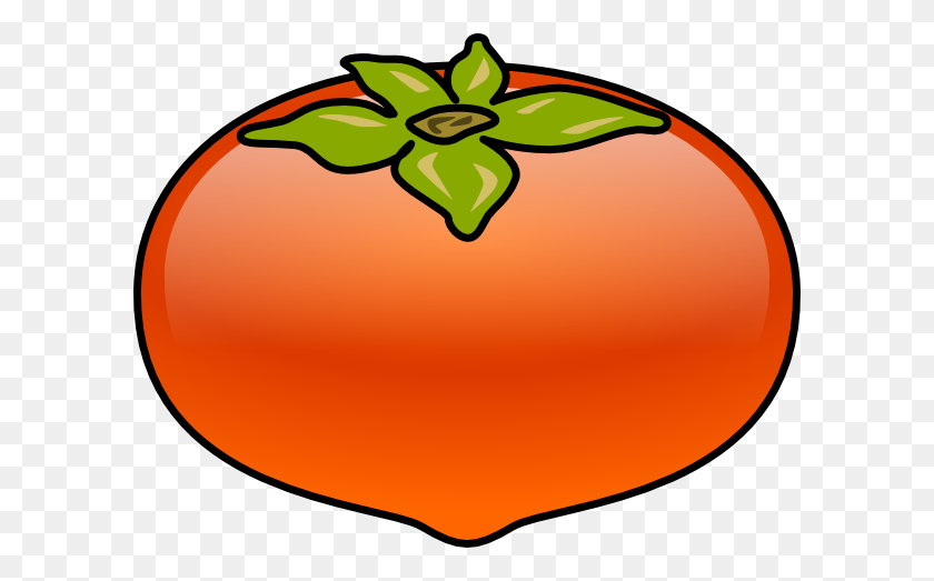 600x463 Kaki Persimmons Clip Art Free Vector - Tomato Clipart Free