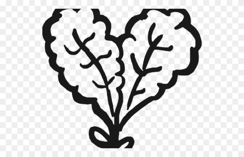 640x480 Kale Clipart Spinach Leaf - Dandelion Clipart Black And White
