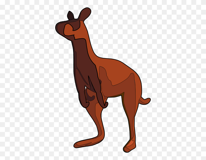 390x595 Кенгуру Картинки Бесплатный Вектор - Baby Kangaroo Clipart