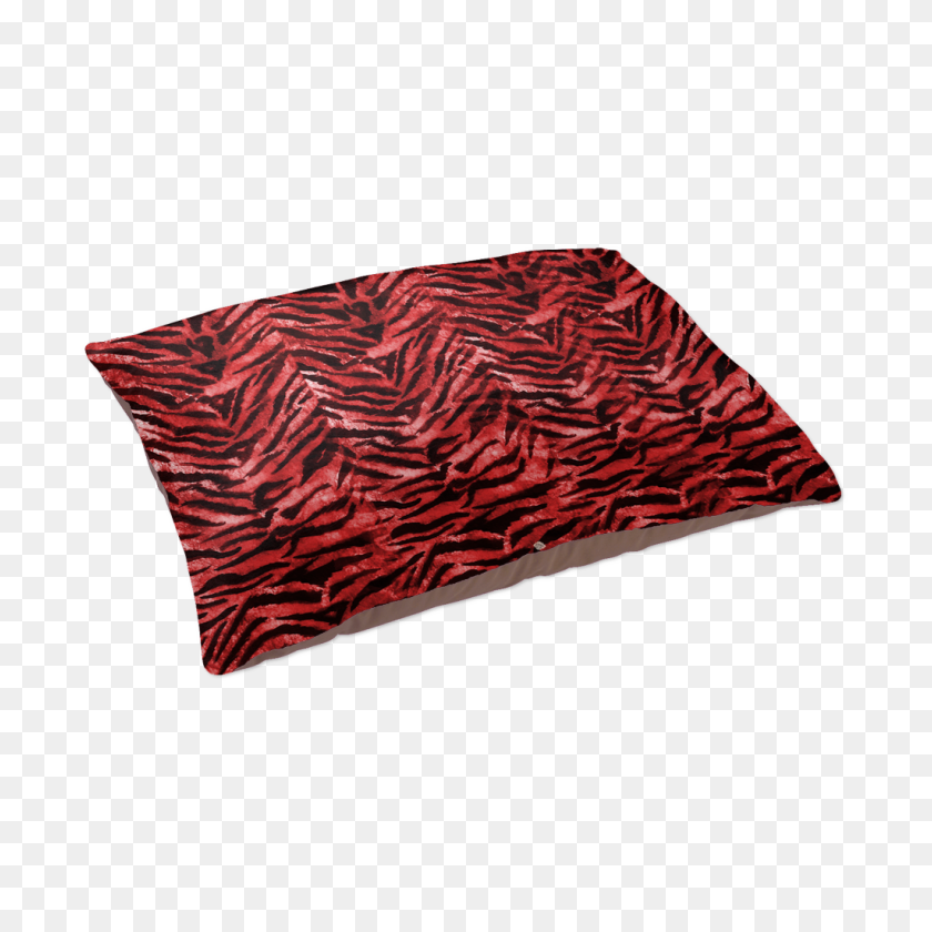 1024x1024 Kaori Red Tiger Striped Customizable Pet Bed - Tiger Stripes PNG