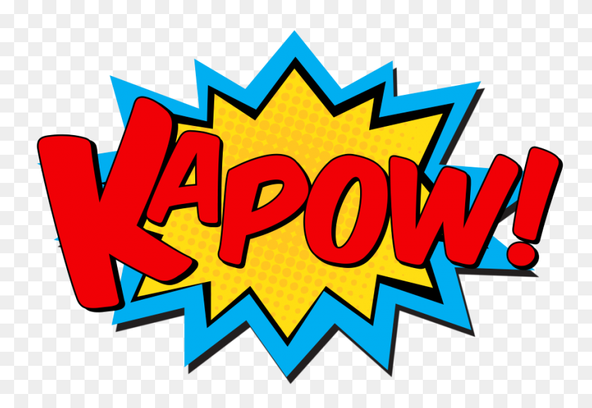 900x600 Kapow Superhero Marvel Dcfreetoedit - Kapow Клипарт