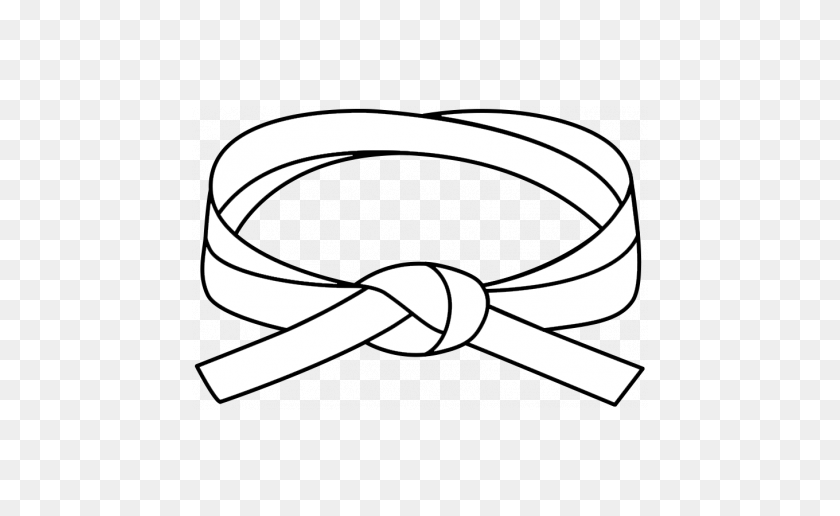 456x456 Cinturón De Karate Gráfico De Ilustración Blanca - Cinturón De Imágenes Prediseñadas En Blanco Y Negro