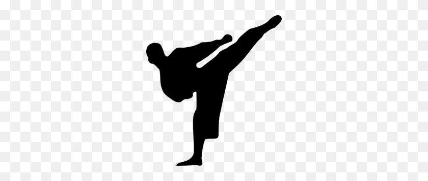 266x297 Karate Kick Silhouette Clip Art - Cartwheel Clipart