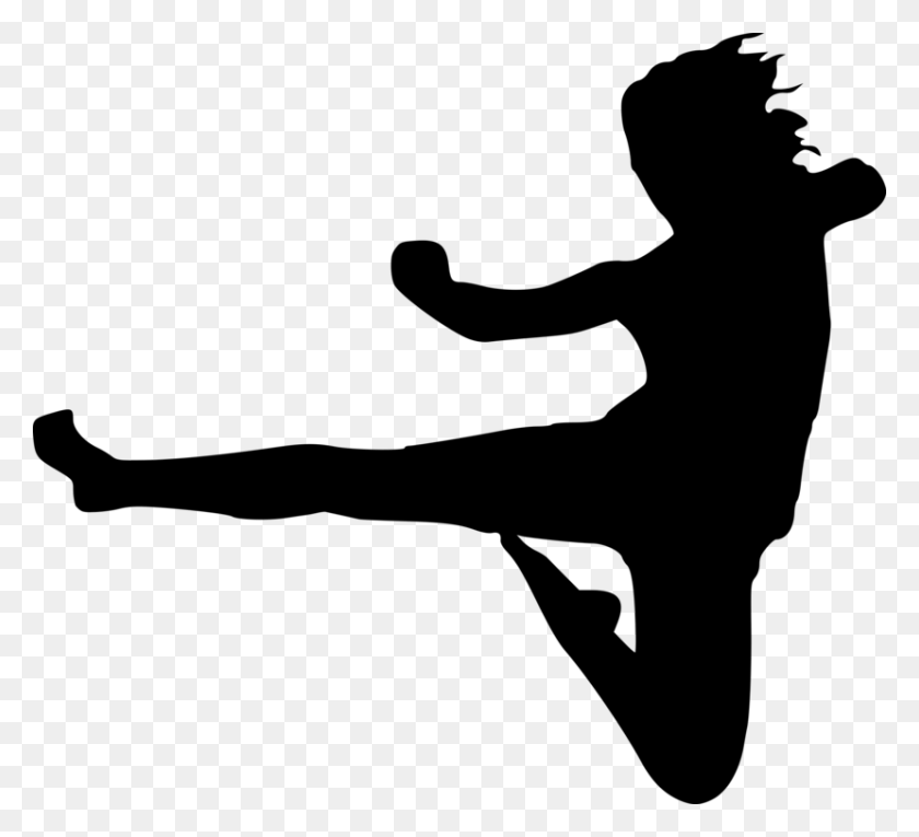 829x750 Karate Kickboxing Martial Arts Taekwondo - Soccer Clipart Black And White