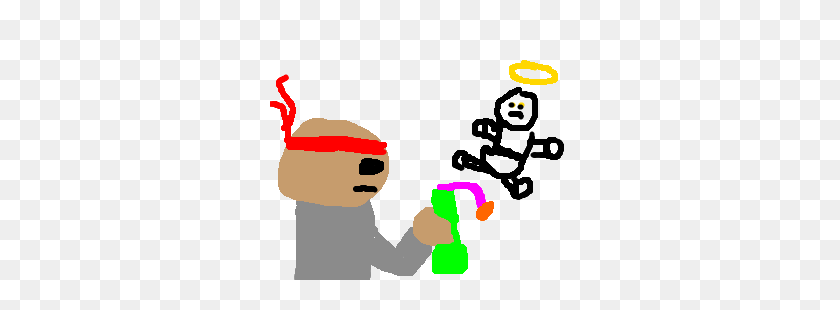 300x250 Karate Kid Tries To Ruin Baby Jesus With Molotov Drawing - Karate Kid Clipart