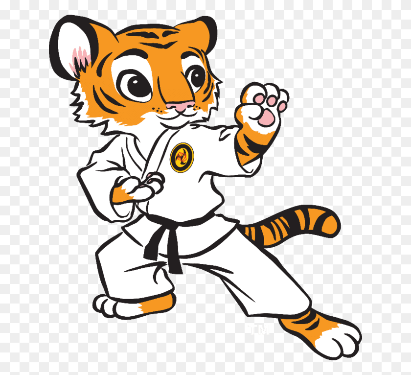 640x706 Karate Tiger Clipart - Tiger Clipart Black And White