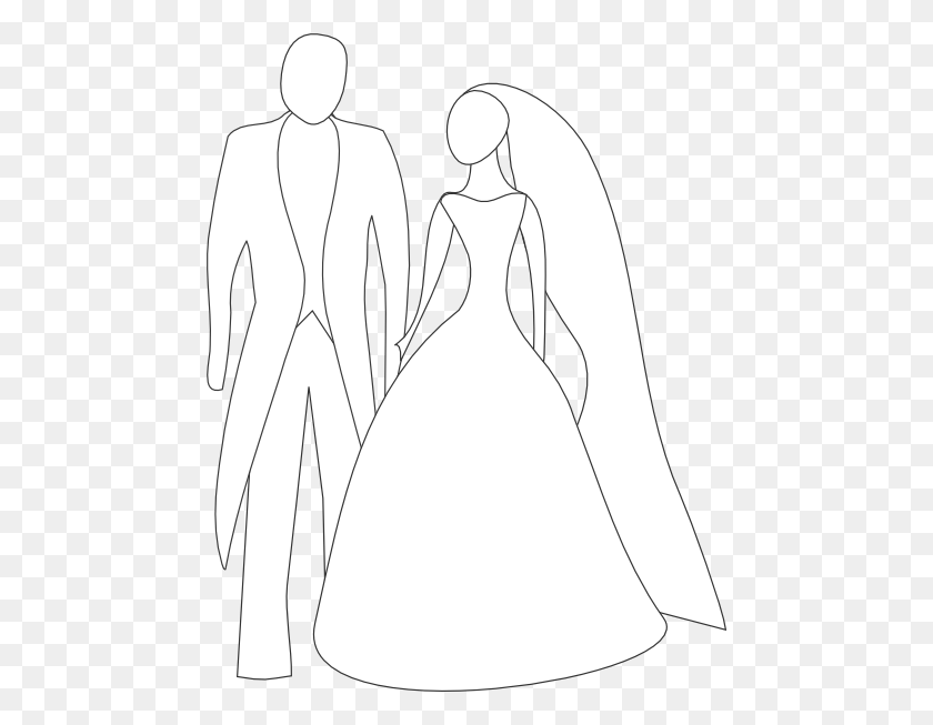 468x593 Kattekrab Bride And Groom Clip Art - Bride Dress Clipart
