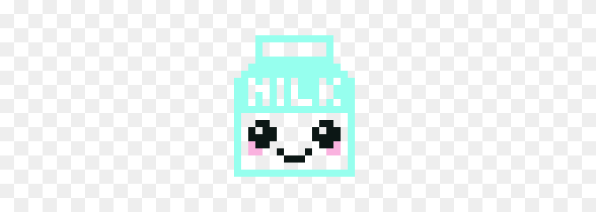 260x240 Kawaii Milk Carton! Pixel Art Maker - Молочная Коробка Png