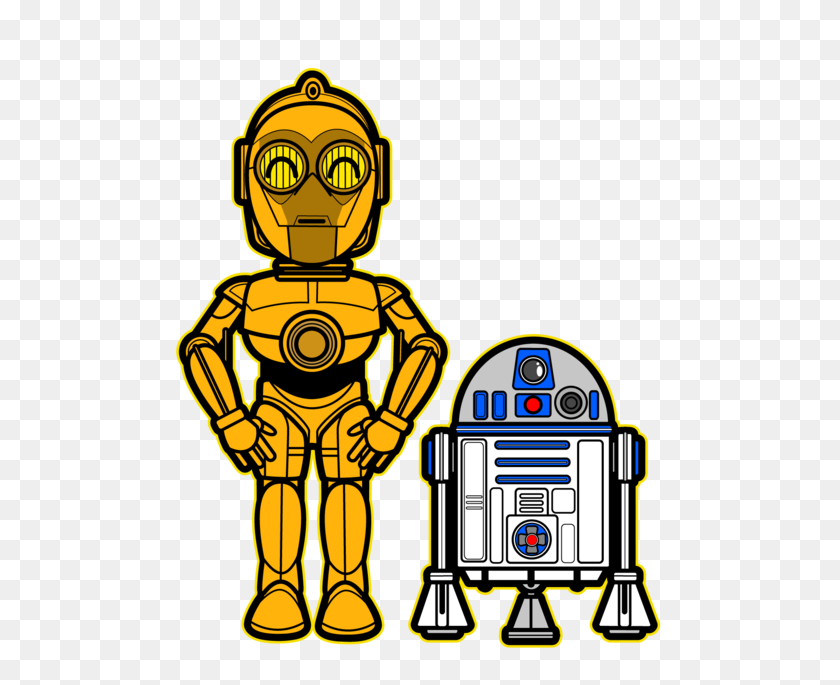 500x625 Kawaii Po And A Long Time Ago In A Galaxy Far Away - R2d2 PNG