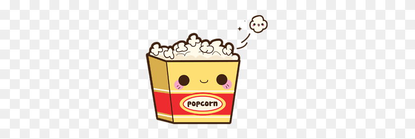 250x221 Kawaii Popcorn - Popcorn Clipart Free