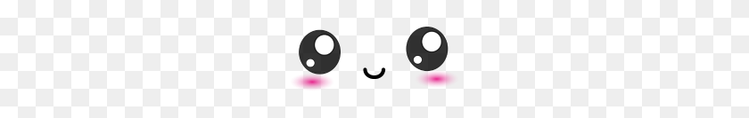 190x73 Kawaii Smiley Happy Face Buttons - Каваи Румяна Png