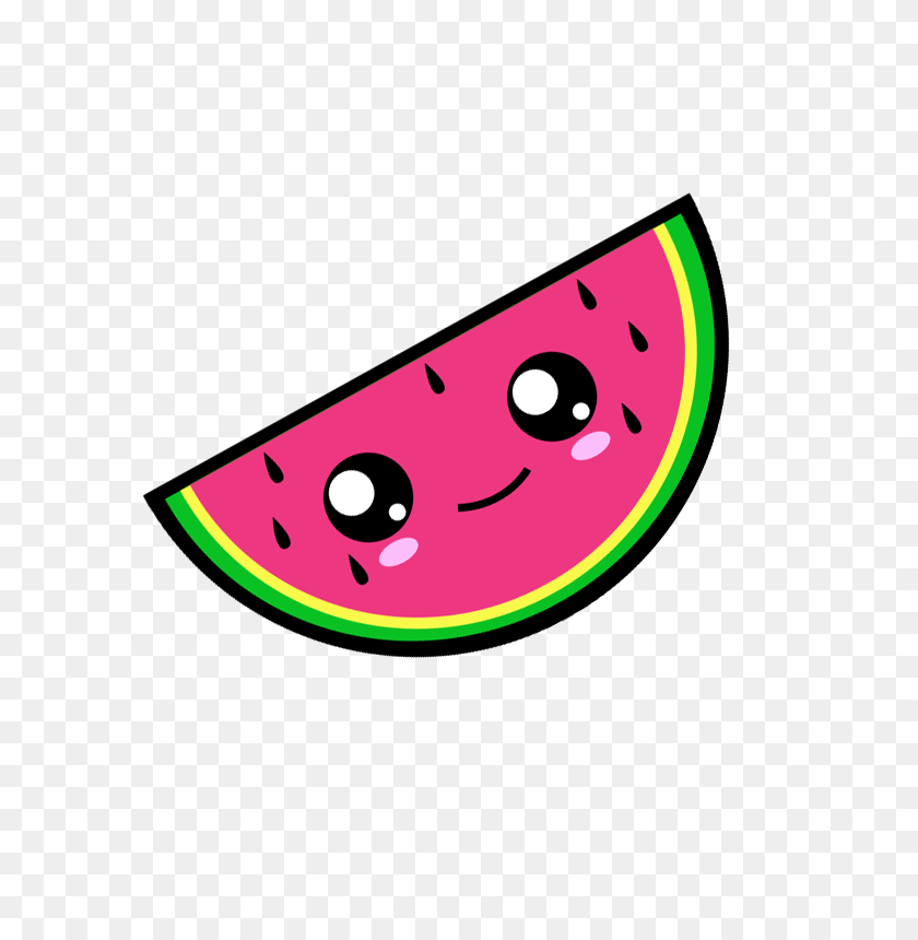 600x800 Kawaii Watermelon Vector Illustration Too Cute - Cute Watermelon Clipart