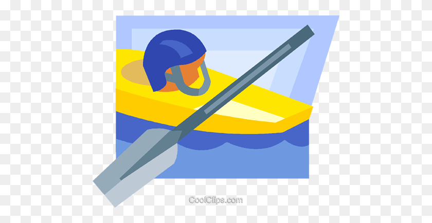 480x374 Kayak, Paddles, And Helmets Royalty Free Vector Clip Art - Construction Helmet Clipart