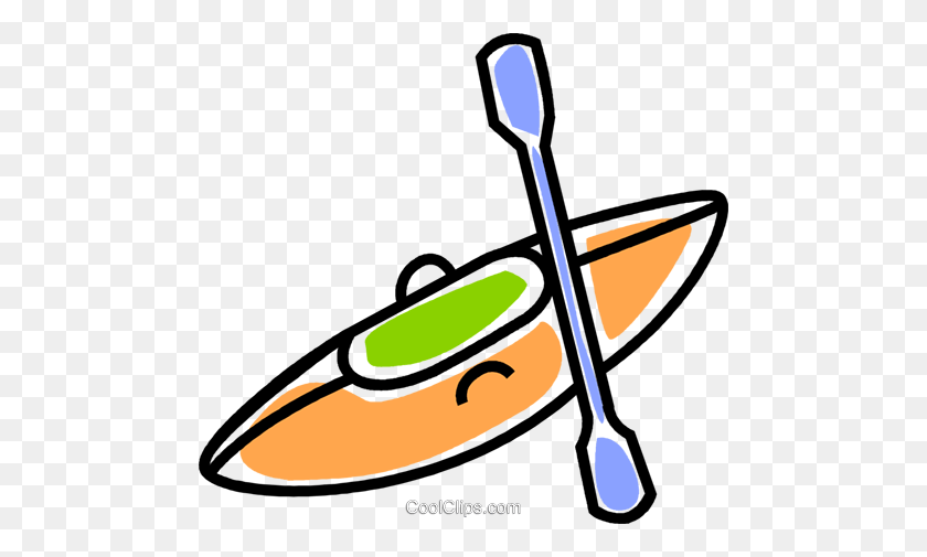 480x445 Kayak Royalty Free Vector Clip Art Illustration - Kayak Clipart
