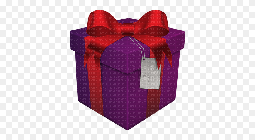 386x400 Kaz Creations Gift Box Present Ribbons Bows Colours Christmas - Ribbon Bow PNG
