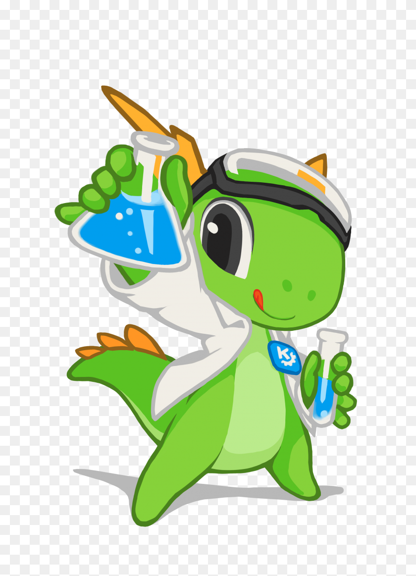 2480x3508 Kde Mascot Konqi For Science And Experimental Applications - Science PNG