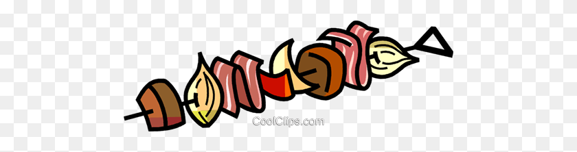 480x162 Kebab Royalty Free Vector Clip Art Illustration - Kebab Clipart