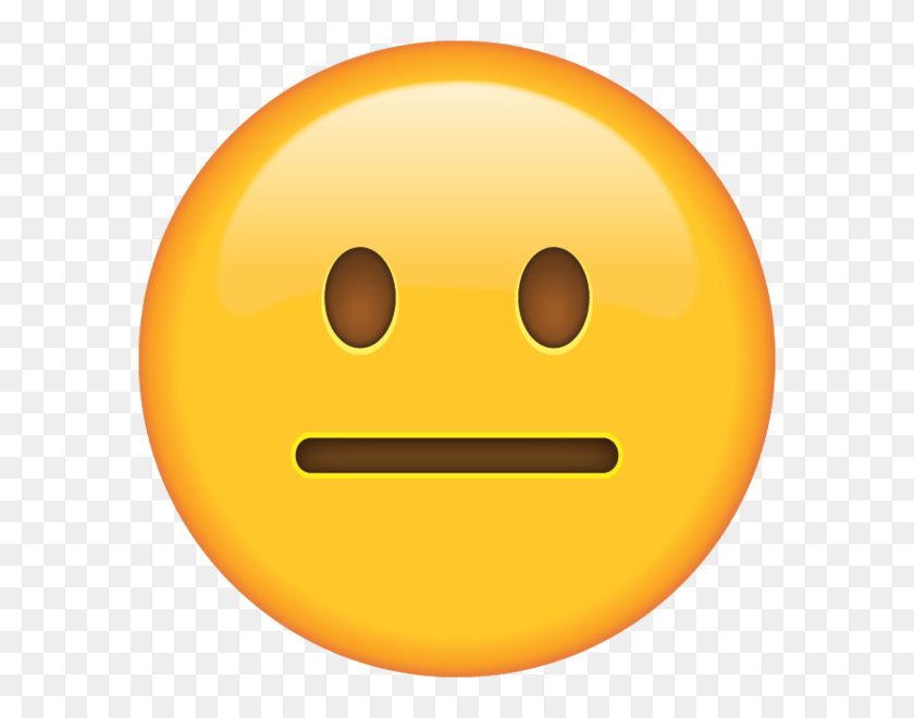 600x600 Mantenlos Adivinando Con La Expresión Neutral De Este Emoji Que - Emoji Preocupado Png