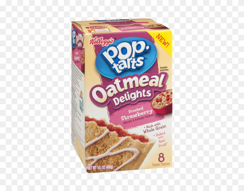 600x600 Kellogg's Pop Tarts Oatmeal Delights Frosted Strawberry Toaster - Poptart PNG